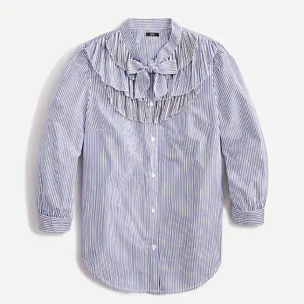 Thomas Mason® for J.Crew multistripe pleated shirt